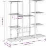 Växtställ på hjul 94,5x24,5x91,5 cm vit järn vidaXL – miniatyr 9