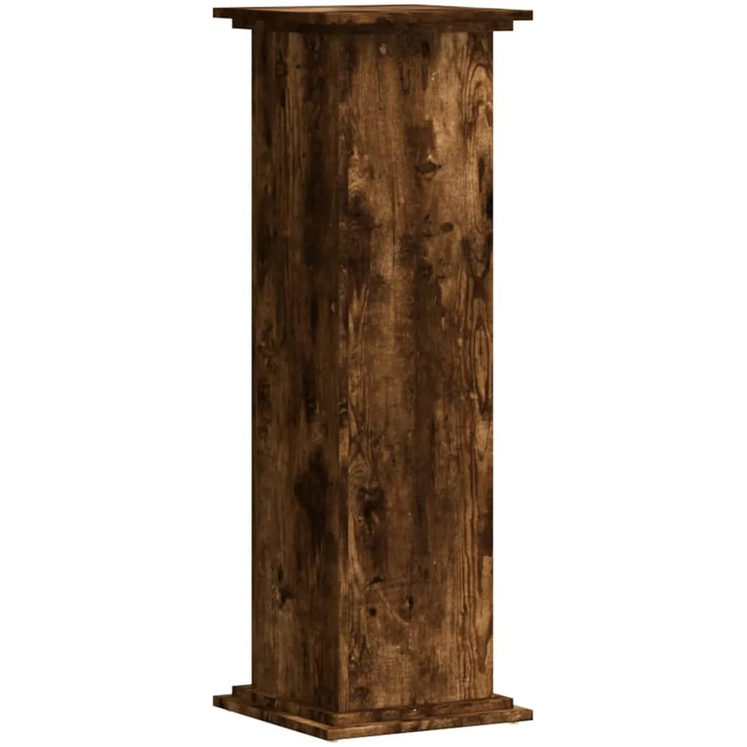 Växtställ rökfärgad ek konstruerat trä vidaXL 33 x 33 x 100 cm – bild 2