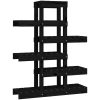 Växtställ Svart massiv furu vidaXL 85 x 25 x 109.5 cm – miniatyr 2