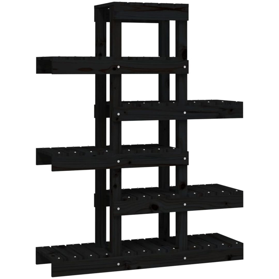 Växtställ Svart massiv furu vidaXL 85 x 25 x 109.5 cm – bild 2