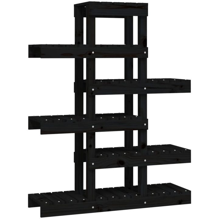 Växtställ Svart massiv furu vidaXL 85 x 25 x 109.5 cm – bild 2