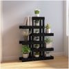 Växtställ Svart massiv furu vidaXL 85 x 25 x 109.5 cm – miniatyr 3