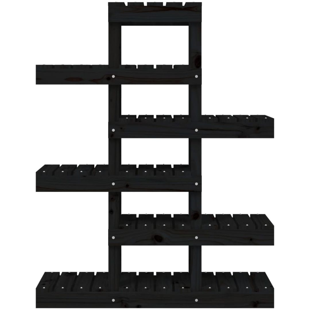 Växtställ Svart massiv furu vidaXL 85 x 25 x 109.5 cm – bild 5