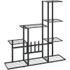 Växtställ svart metall vidaXL 94.5 x 25 x 88 cm – miniatyr 2