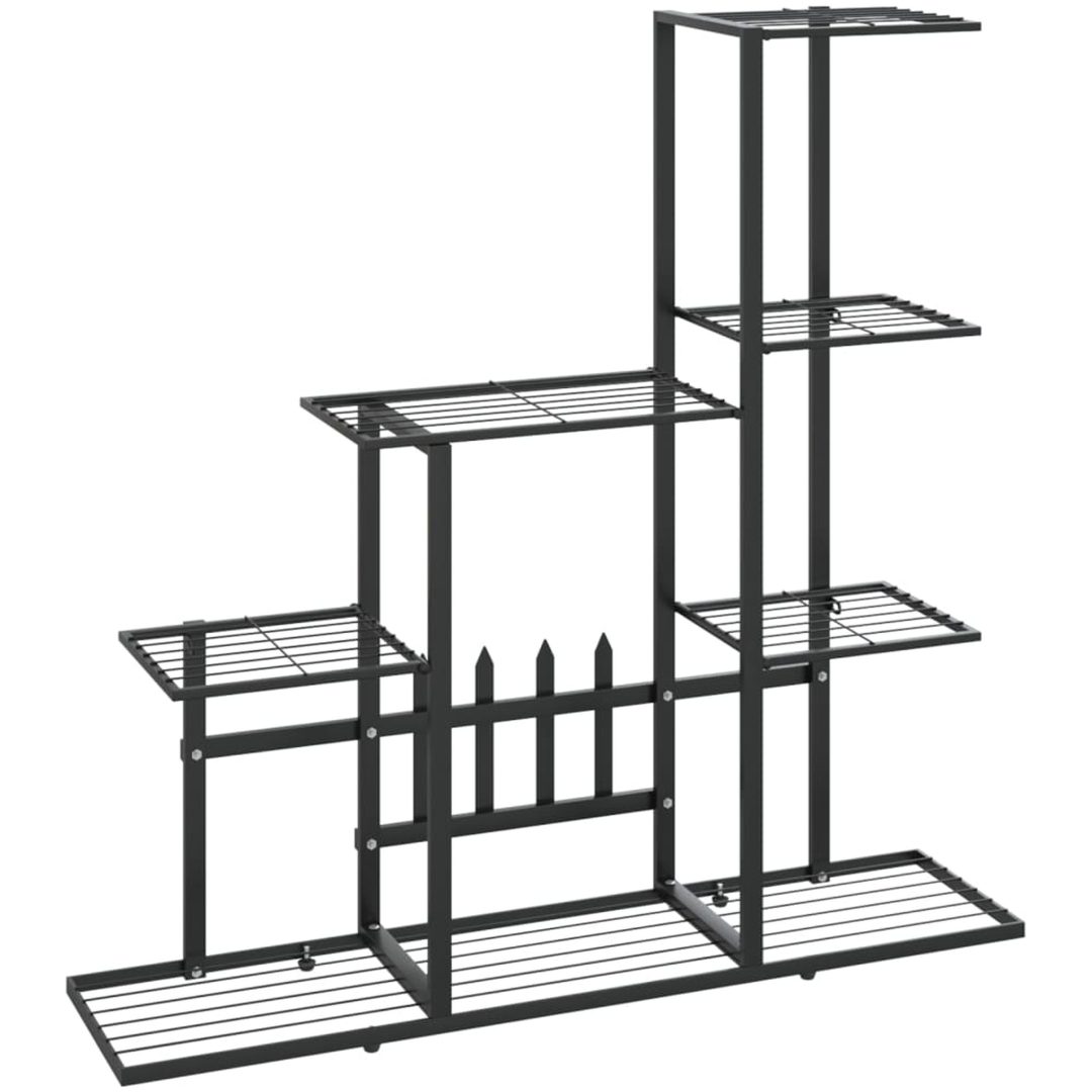 Växtställ svart metall vidaXL 94.5 x 25 x 88 cm – bild 2