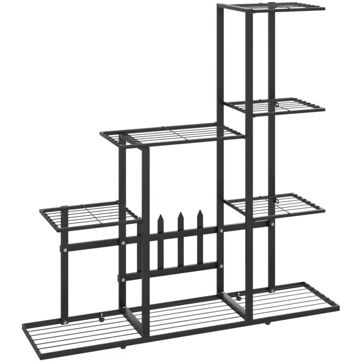 Växtställ svart metall vidaXL 94.5 x 25 x 88 cm – bild 2
