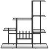 Växtställ svart metall vidaXL 94.5 x 25 x 88 cm – miniatyr 3