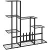 Växtställ svart metall vidaXL 94.5 x 25 x 88 cm – miniatyr 5