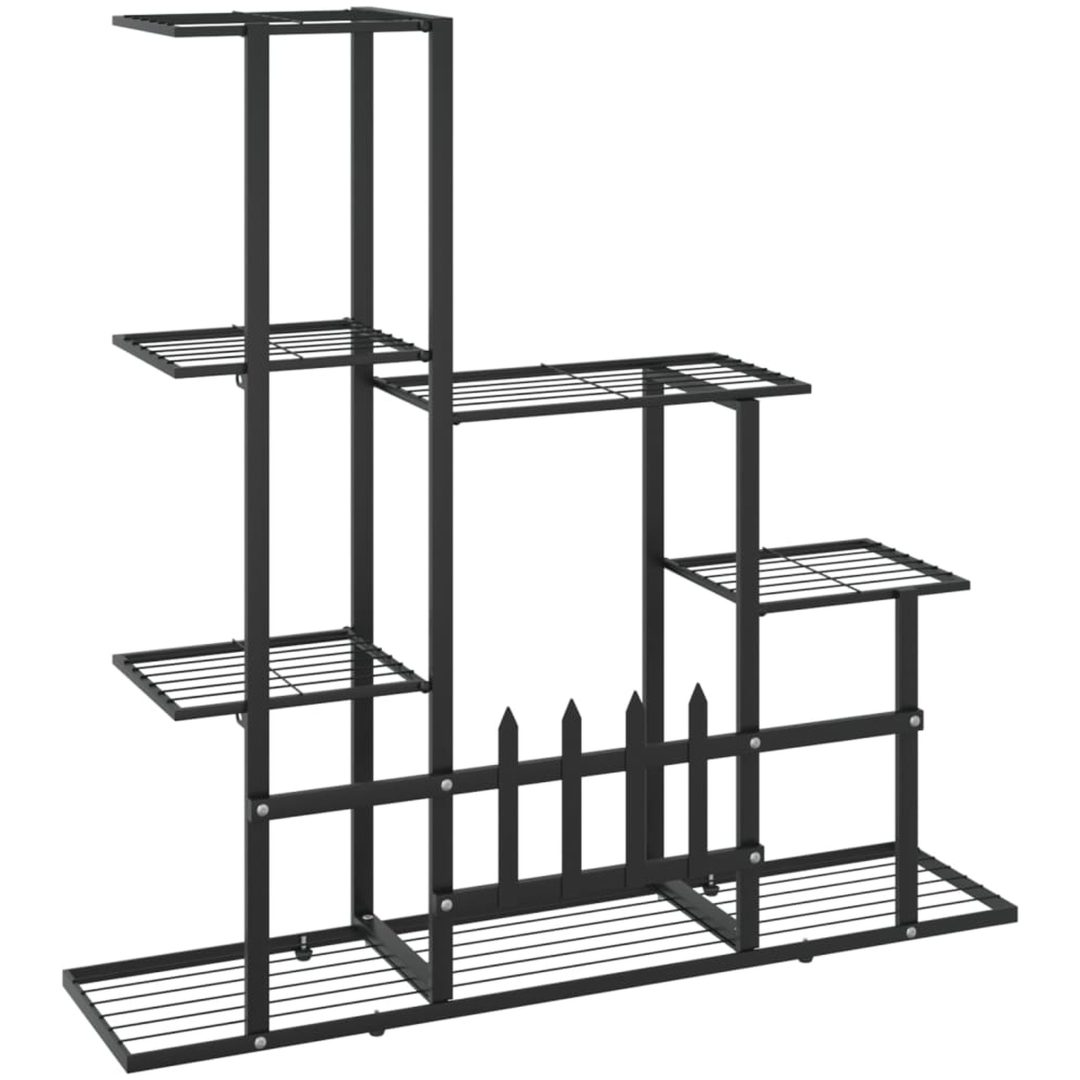Växtställ svart metall vidaXL 94.5 x 25 x 88 cm – bild 5