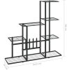 Växtställ svart metall vidaXL 94.5 x 25 x 88 cm – miniatyr 7