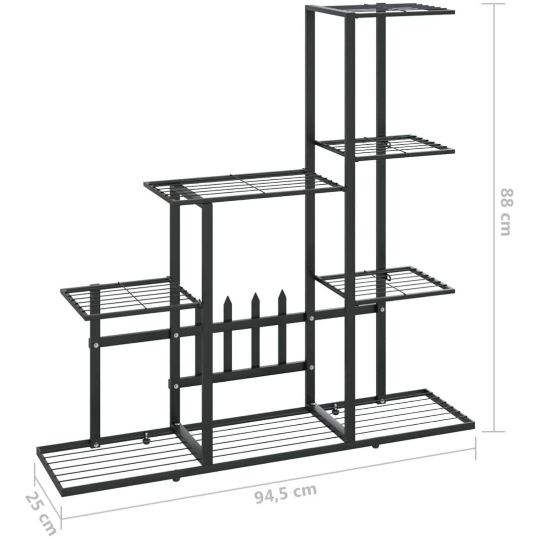 Växtställ svart metall vidaXL 94.5 x 25 x 88 cm – bild 7