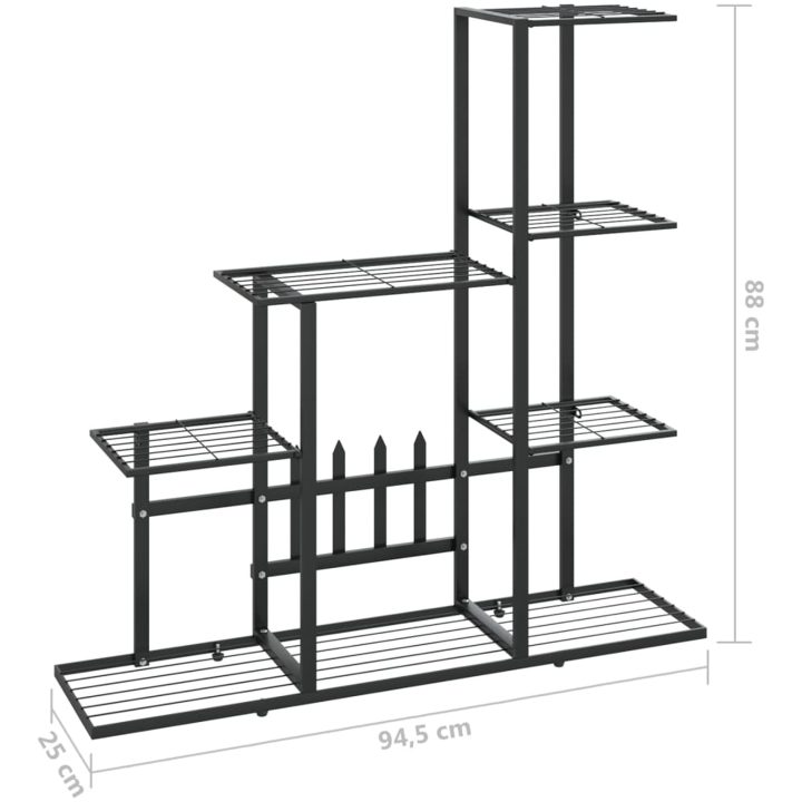 Växtställ svart metall vidaXL 94.5 x 25 x 88 cm – bild 7