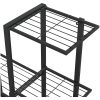 Växtställ svart metall vidaXL 94.5 x 25 x 88 cm – miniatyr 8