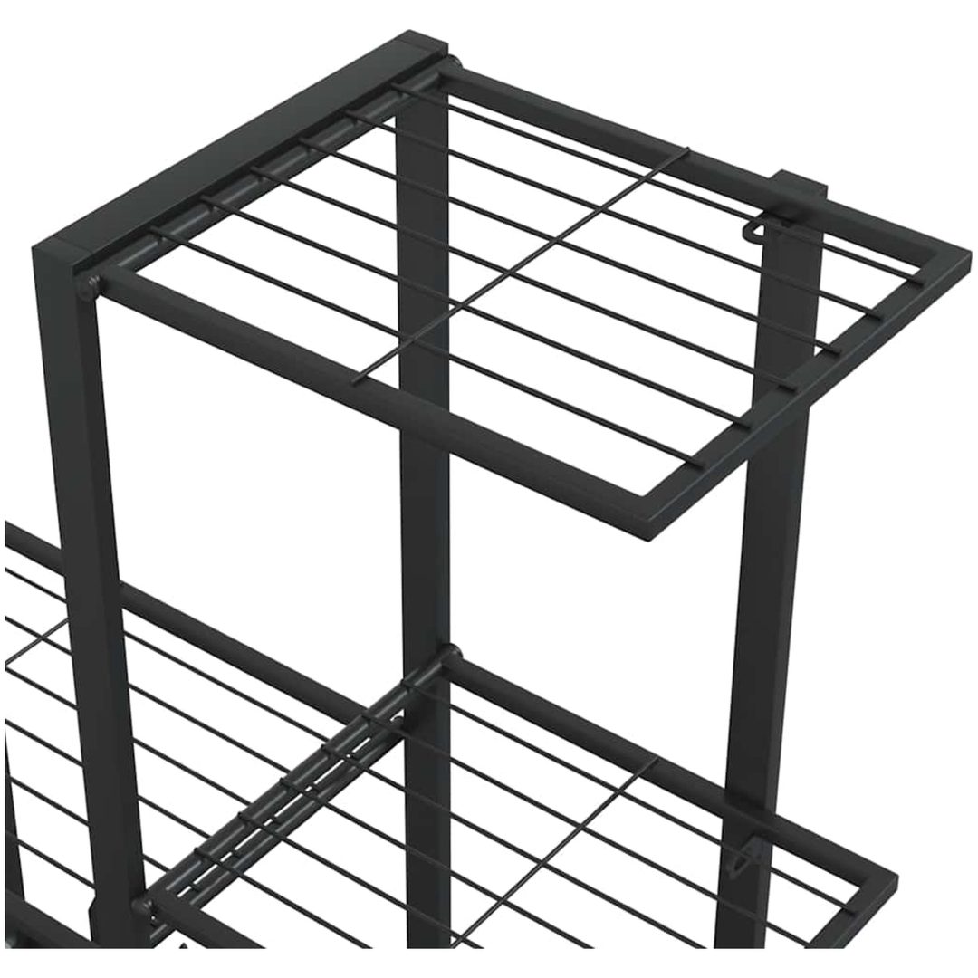 Växtställ svart metall vidaXL 94.5 x 25 x 88 cm – bild 8