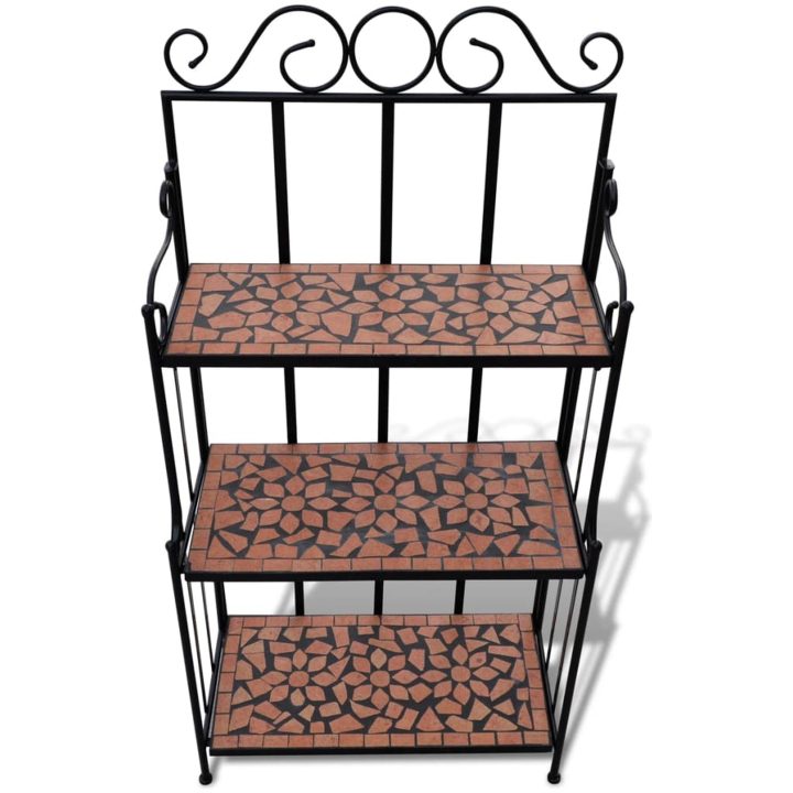 Växtställ terrakotta mosaik vidaXL – bild 2