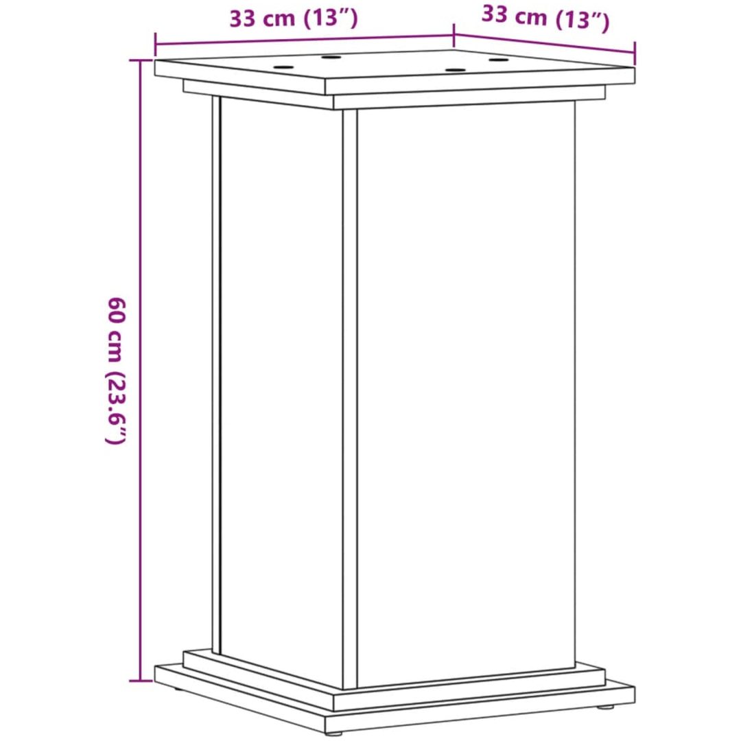 Växtställ vit konstruerat trä vidaXL 33 x 33 x 60 cm – bild 9