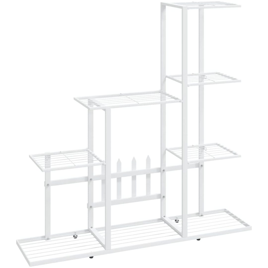 Växtställ vit metall vidaXL 94.5 x 25 x 88 cm – bild 2