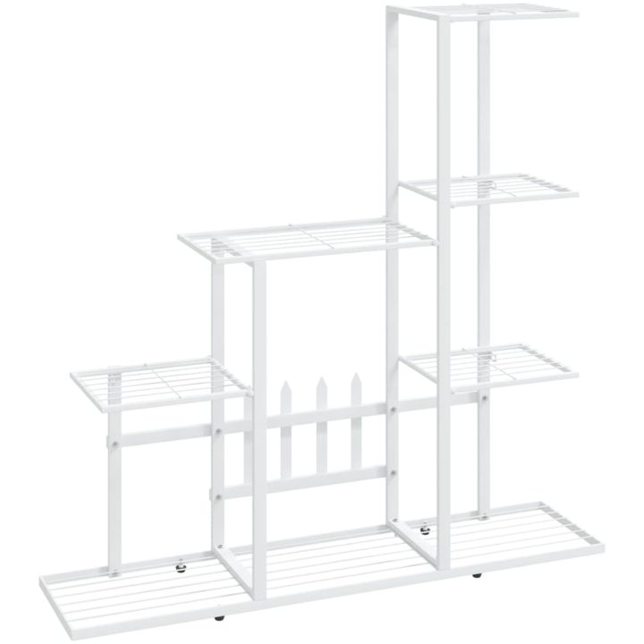 Växtställ vit metall vidaXL 94.5 x 25 x 88 cm – bild 2
