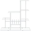 Växtställ vit metall vidaXL 94.5 x 25 x 88 cm – miniatyr 3