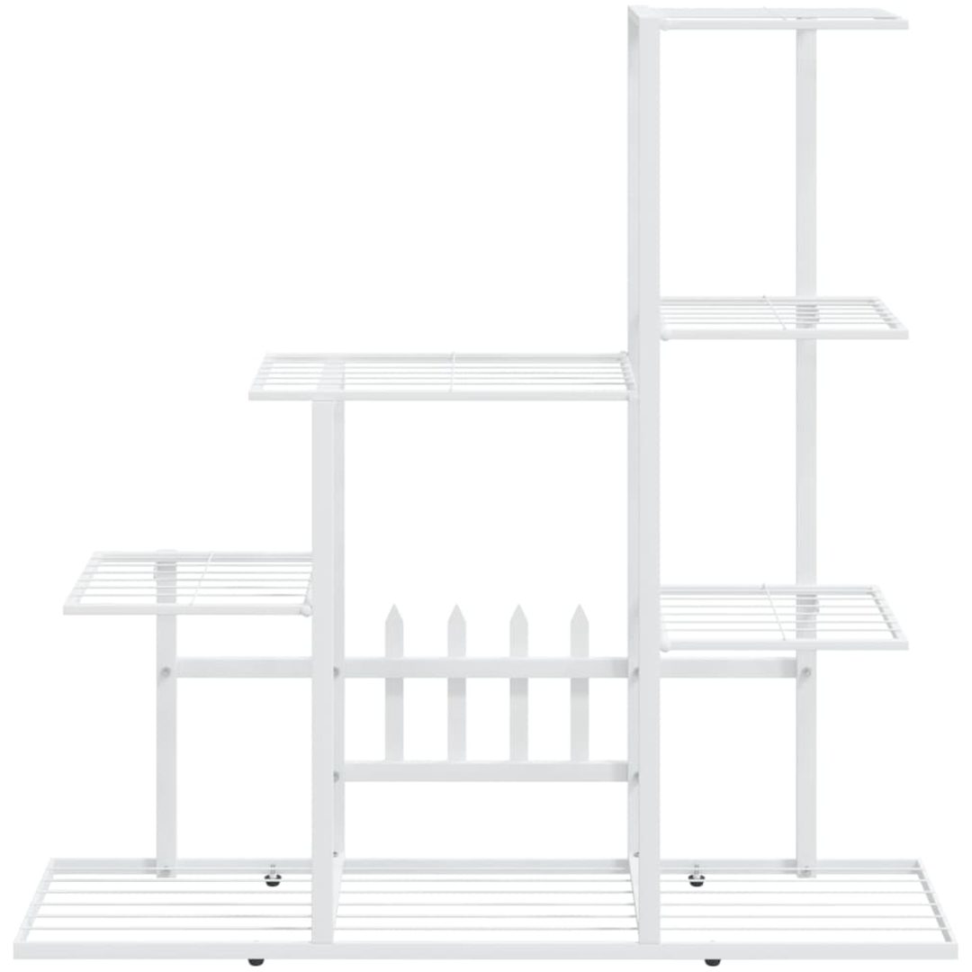 Växtställ vit metall vidaXL 94.5 x 25 x 88 cm – bild 3