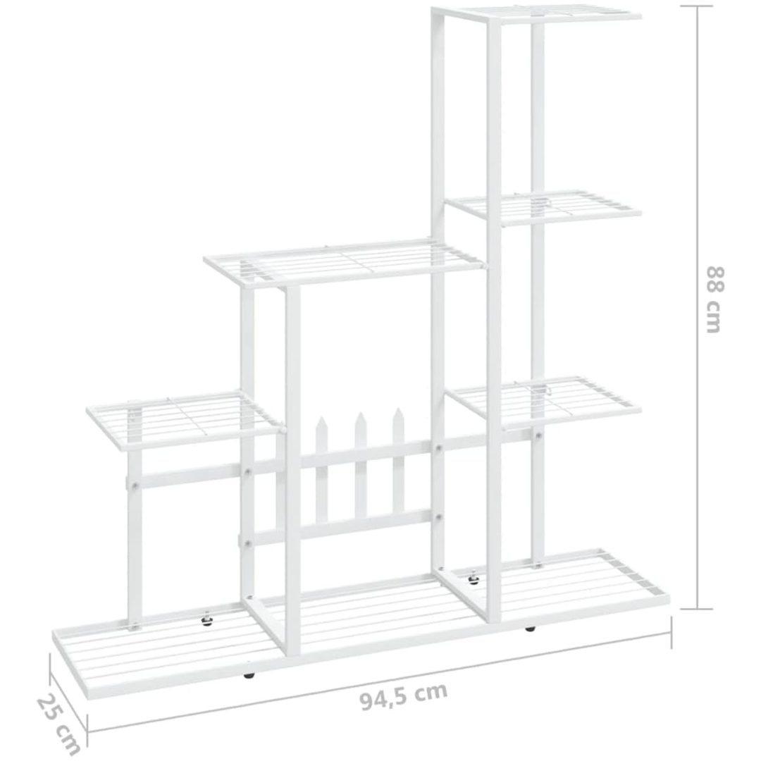 Växtställ vit metall vidaXL 94.5 x 25 x 88 cm – bild 7
