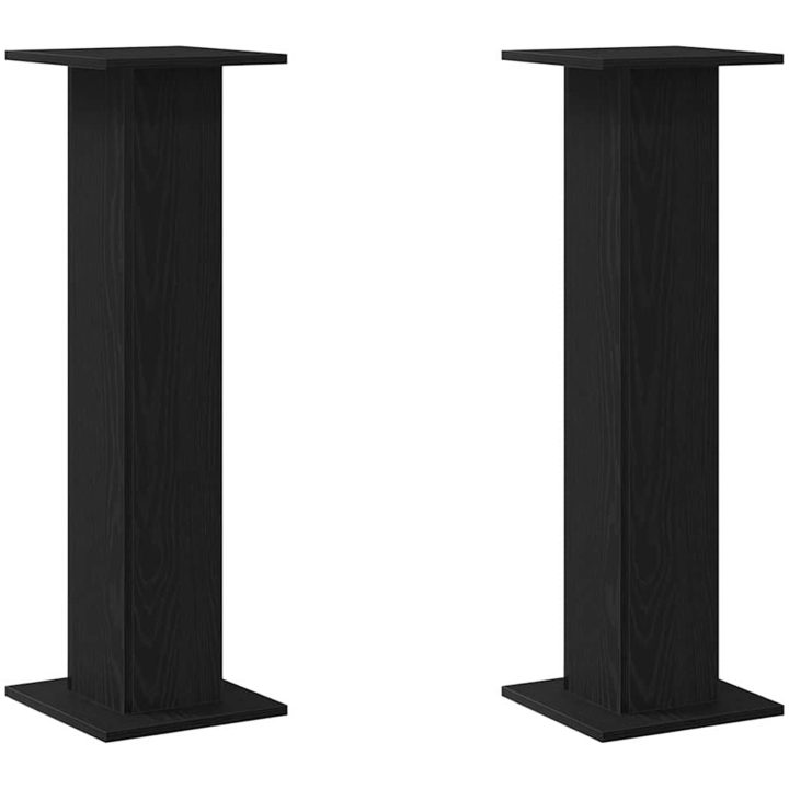 Växtstånd 2 st Svart Ek 30x30x95 cm Konstruerat trä vidaXL Large – bild 2