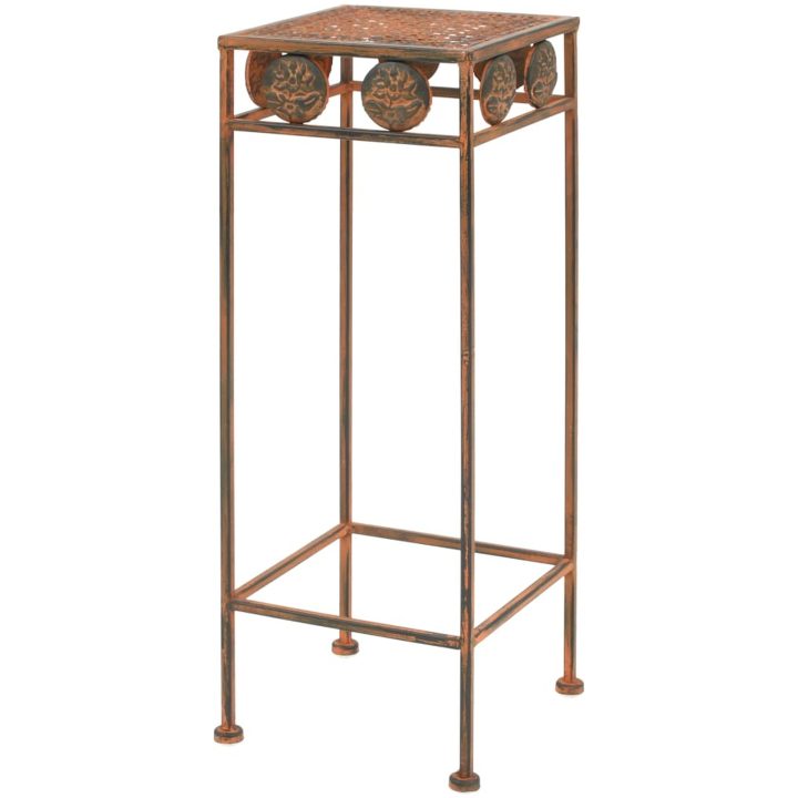 Växtstativ 3 delar vintage stil metall rostfärgade vidaXL – bild 2