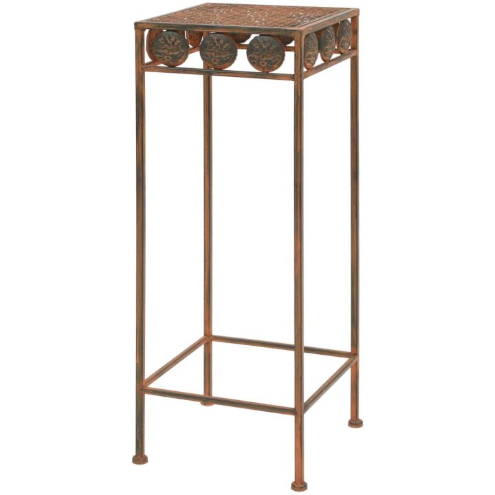 Växtstativ 3 delar vintage stil metall rostfärgade vidaXL – bild 3