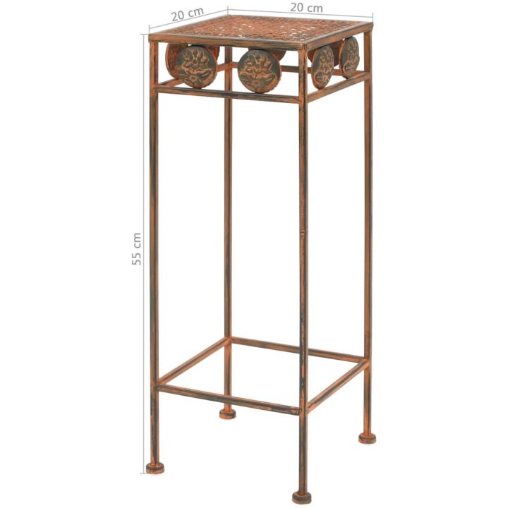 Växtstativ 3 delar vintage stil metall rostfärgade vidaXL – bild 8