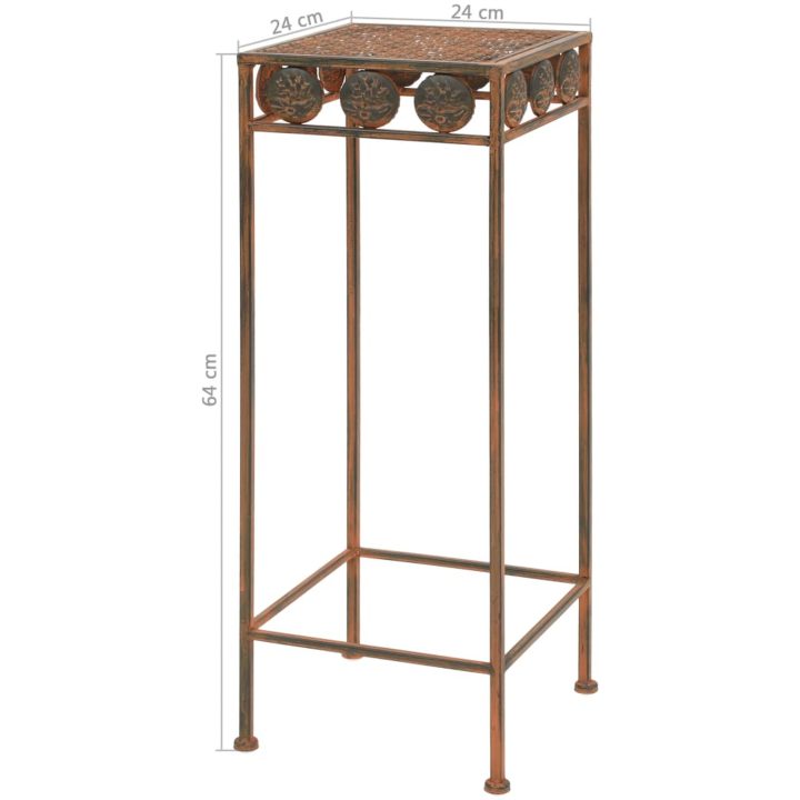 Växtstativ 3 delar vintage stil metall rostfärgade vidaXL – bild 9