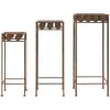 Växtstativ 3 delar vintage stil metall rostfärgade vidaXL – miniatyr 1