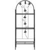Växtstöd 3 hyllor svart 52x28x128 cm järn vidaXL – miniatyr 2