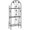 Växtstöd 3 hyllor svart 52x28x128 cm järn vidaXL – miniatyr 4