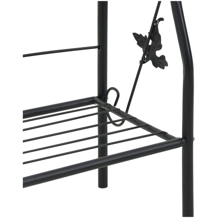 Växtstöd 3 hyllor svart 52x28x128 cm järn vidaXL – bild 6