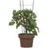 Växtstöd med 3 ringar 5 st grön 45 cm stål vidaXL 18 x 45 cm – miniatyr 3