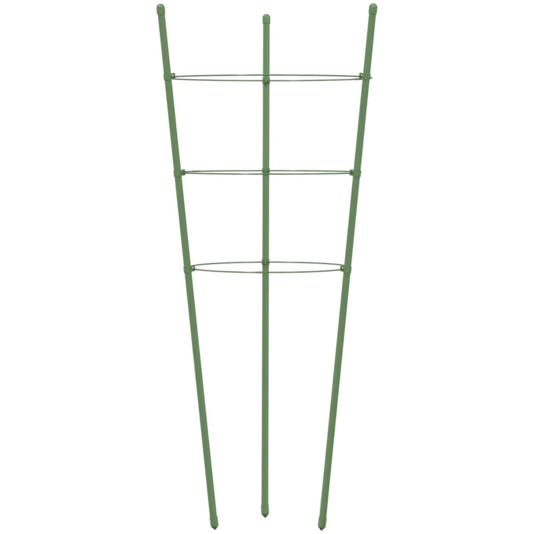 Växtstöd med 3 ringar 5 st grön 60 cm stål vidaXL 21.5 x 60 cm – bild 5