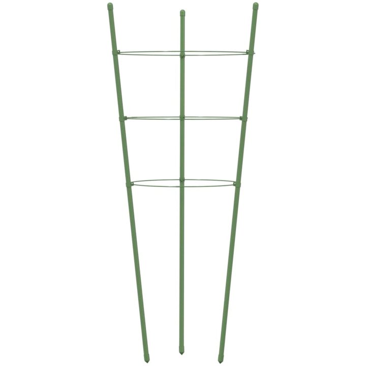 Växtstöd med 3 ringar 5 st grön 60 cm stål vidaXL 21.5 x 60 cm – bild 5