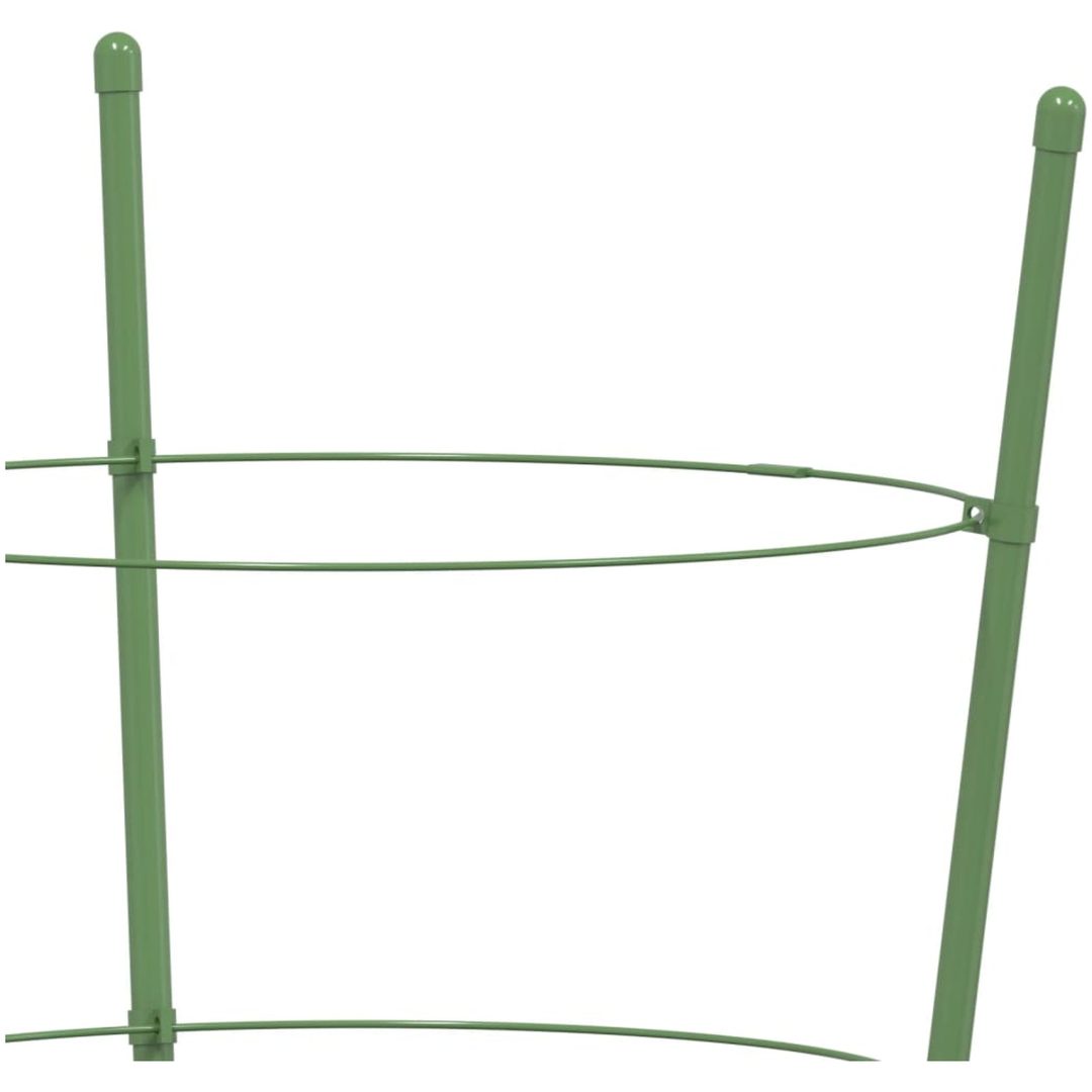 Växtstöd med 3 ringar 5 st grön 60 cm stål vidaXL 21.5 x 60 cm – bild 7