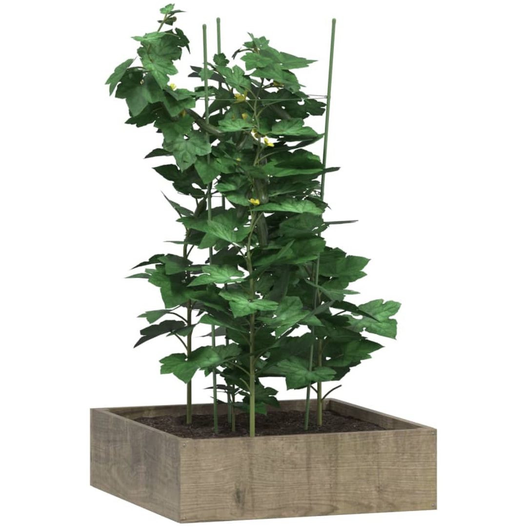 Växtstöd med 3 ringar 5 st grön 75 cm stål vidaXL 28 x 75 cm – bild 3