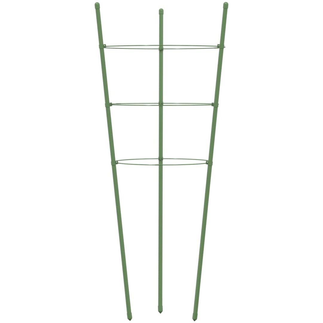 Växtstöd med 3 ringar 5 st grön 75 cm stål vidaXL 28 x 75 cm – bild 5