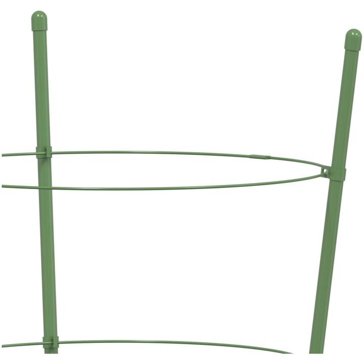 Växtstöd med 3 ringar 5 st grön 75 cm stål vidaXL 28 x 75 cm – bild 7