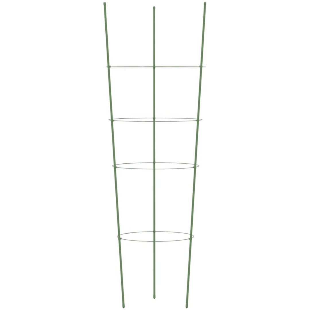 Växtstöd med 4 ringar 5 st grön 90 cm stål vidaXL 30 x 90 cm – bild 5