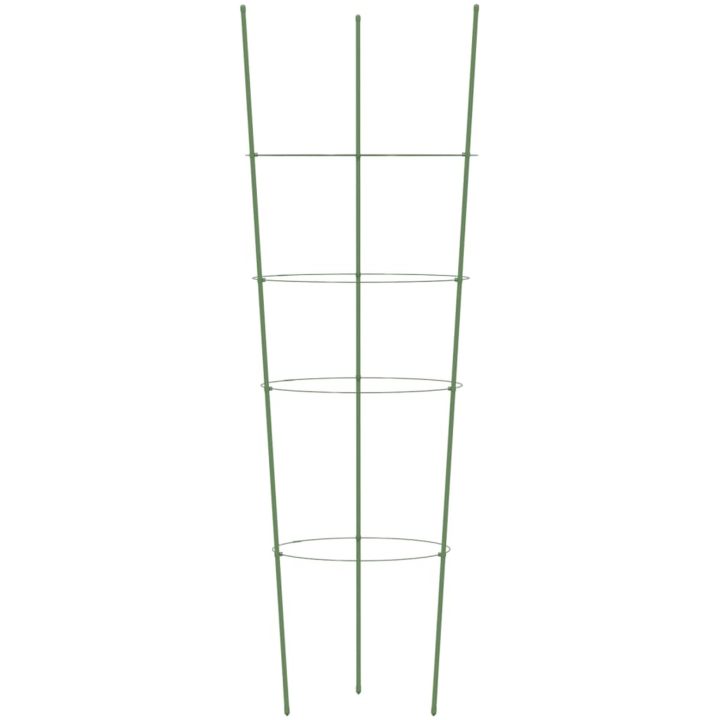 Växtstöd med 4 ringar 5 st grön 90 cm stål vidaXL 30 x 90 cm – bild 5