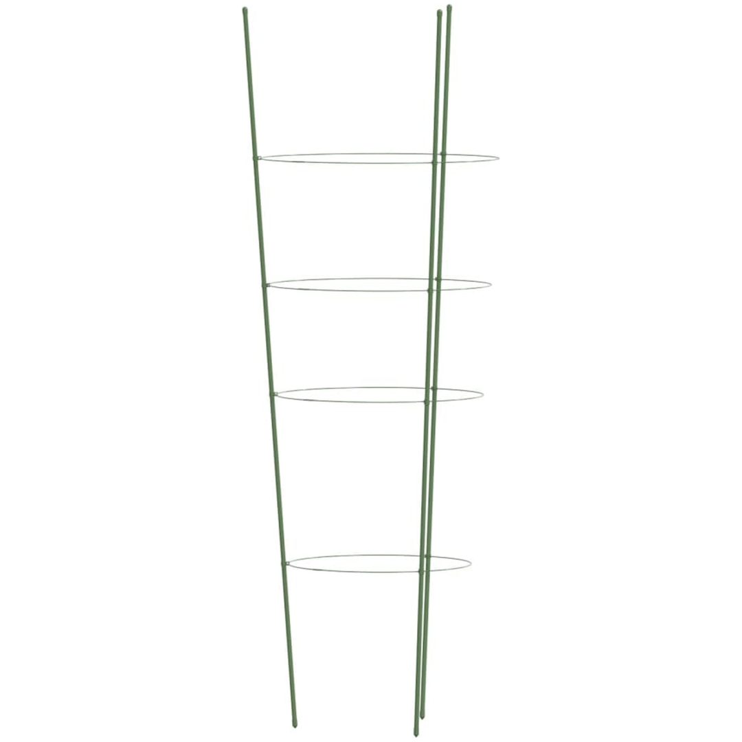 Växtstöd med 4 ringar 5 st grön 90 cm stål vidaXL 30 x 90 cm – bild 6