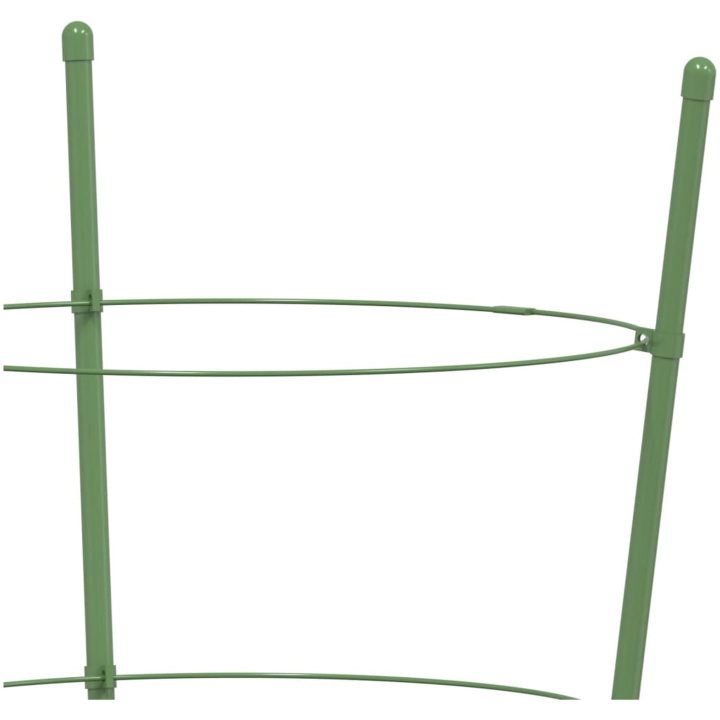Växtstöd med 4 ringar 5 st grön 90 cm stål vidaXL 30 x 90 cm – bild 7