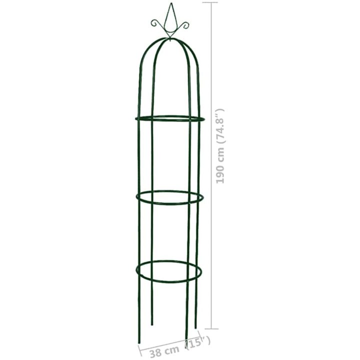 Växtstöd obelisk 2 st vidaXL – bild 7