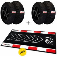 VECTOR Kit - 2 Sets of Pro-Track 120/165 Tyre Warmers and Free Last Lap Paddock Mat