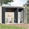 Vedskjul antracit 245x98x159 cm galvaniserat stål vidaXL – miniatyr 2