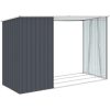 Vedskjul antracit 245x98x159 cm galvaniserat stål vidaXL – miniatyr 4