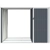 Vedskjul antracit 245x98x159 cm galvaniserat stål vidaXL – miniatyr 6